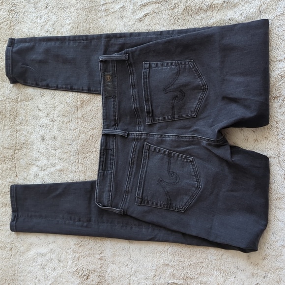 AG Adriano Goldschmied Faded Black Farrah High Rise Skinny Jean Size 25 Waist 26 - Picture 6 of 6